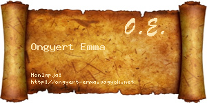 Ongyert Emma névjegykártya