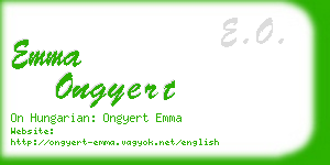 emma ongyert business card